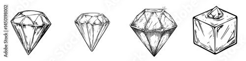 The amethyst purple stone is a solitary gemstone, a modern cut jewel with an ultra violet gem diamond