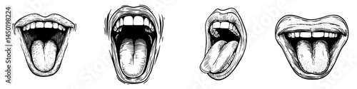 The cartoon face displays a pink tongue, exemplifying a modern, cheeky comic character with a teasing and foolish facial expression, depicted as a funny, isolated emoji personage