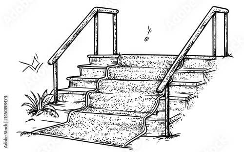 A wooden stair with a red carpet is a common feature in castles and palaces, while museum hallways often have stone stairways, and royal palaces boast marble staircases or modern ladders with carpet