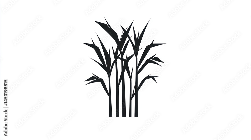 Obraz premium Abstract illustration of stylized bamboo