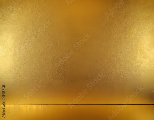 Golden background with copy text space. Gold texture. Beautiful luxury and elegant gold background. Shiny golden wall texture