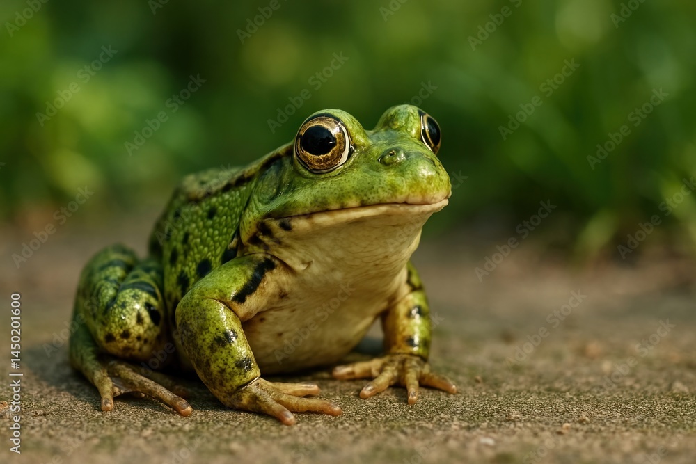 Vibrant frog on ground Vibrant frog on ground