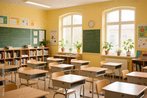 Wallpaper Mural Empty Elementary School Classroom Torontodigital.ca