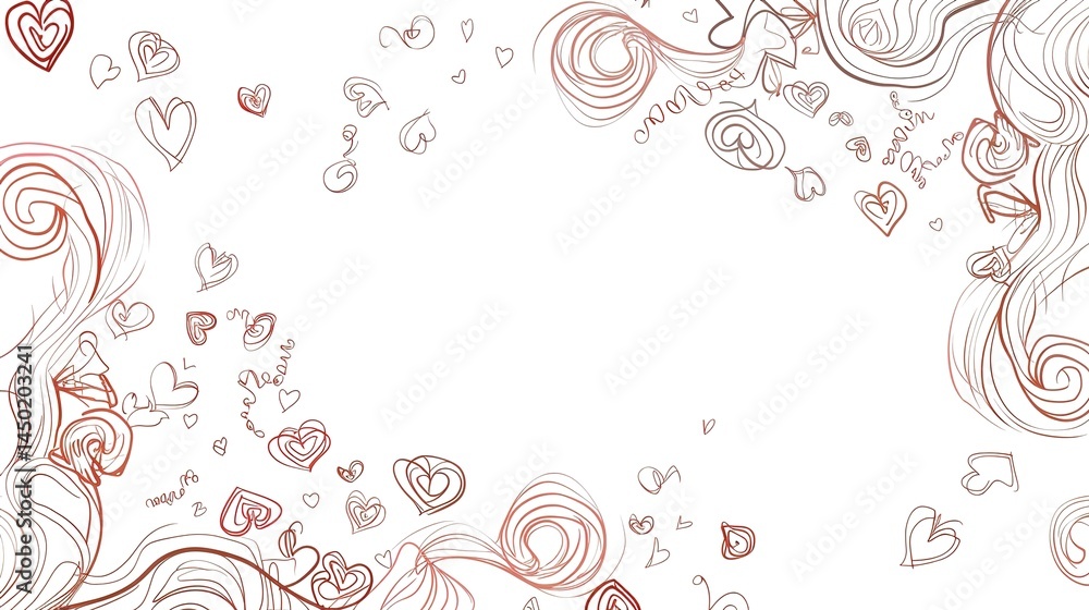 Romantic Line Elements on White Background for Wedding Invitations: Modern, Elegant, and Visually Appealing for Special Occasions Romantic Line Elements on White Background for Wedding Invitations: Modern, Elegant, and Visually Appealing for Special Occasions