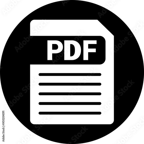 Modern PDF Icon with Large Label