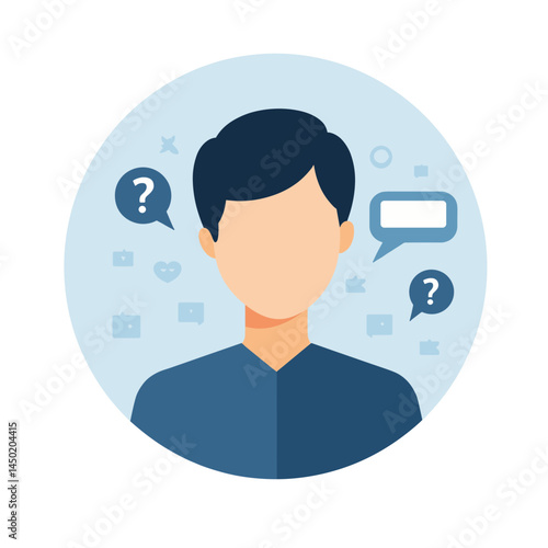 Office worker in pastel colors wondering about online job  