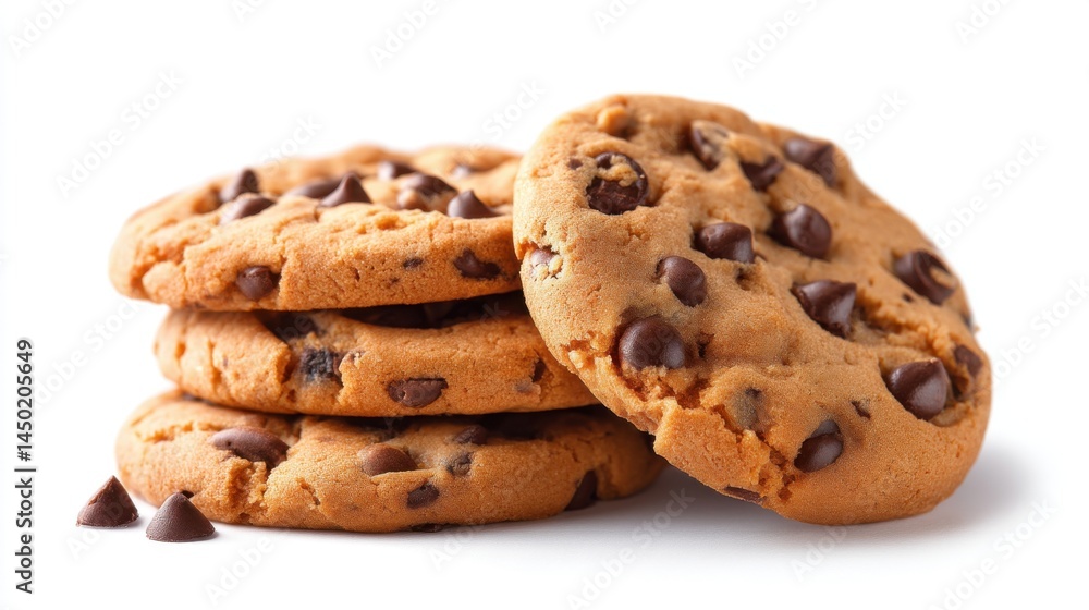 Delicious stack of chocolate chip cookies Delicious stack of chocolate chip cookies