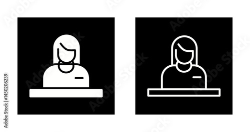 Reception Desk Icon Design