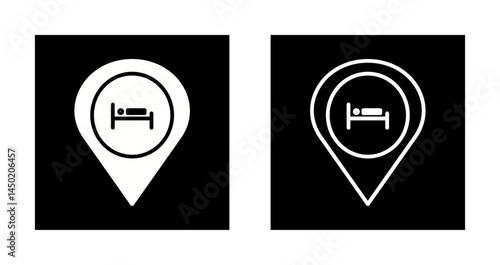Hotel Map Icon Design