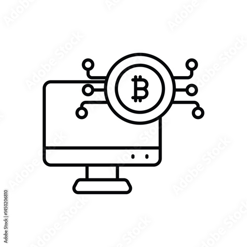 Mining Pool Icon vector stock illustration