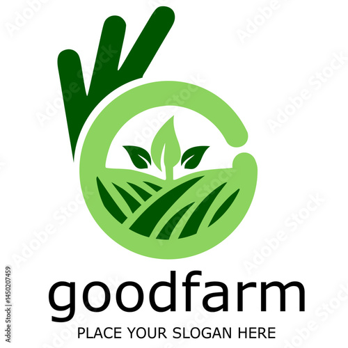 hand holding green leaf icon