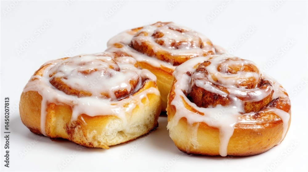 Delicious cinnamon rolls in close-up Delicious cinnamon rolls in close-up