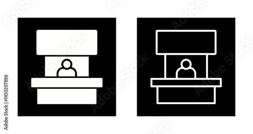 Podcast Recording Booth Icon Design