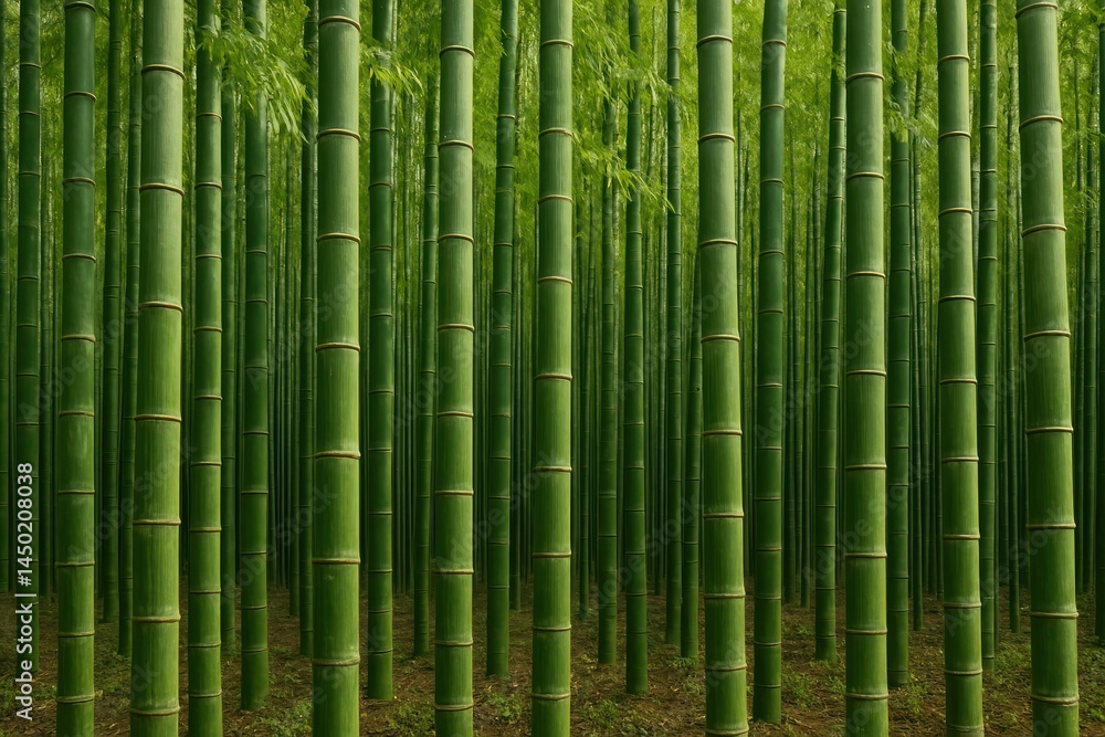 Serene bamboo forest landscape view. Serene bamboo forest landscape view.