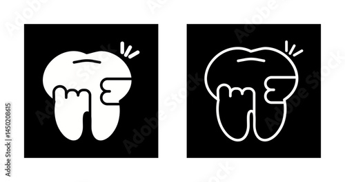 Toothache And Plaque Icon Design