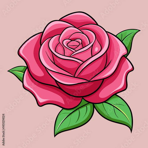 pink rose vector illustration Vector icon illustration silhouette Graphics design image white background