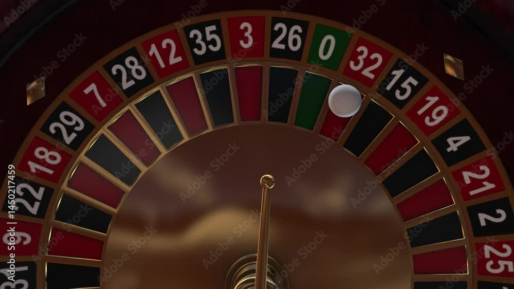 Roulette spins slowly and stops at the number 32.