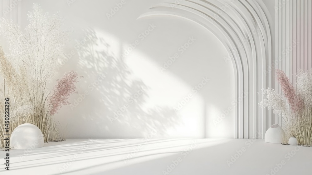 White presentation backdrop with subtle rainbow arc accents, adding a light, optimistic touch to minimalist slides White presentation backdrop with subtle rainbow arc accents, adding a light, optimistic touch to minimalist slides