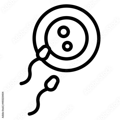 Infertility Treatment Consultation Vector Line Icon Design