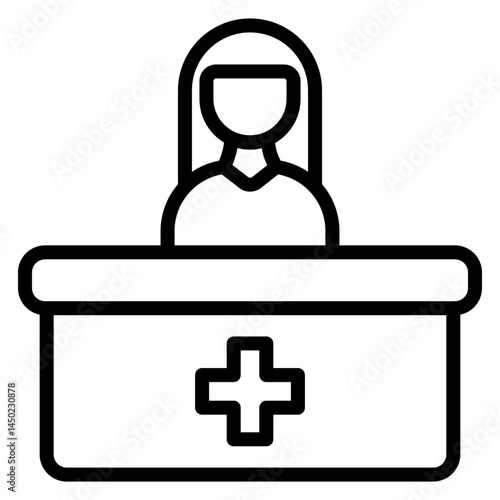 AIBased Workplace Wellness Vector Line Icon Design