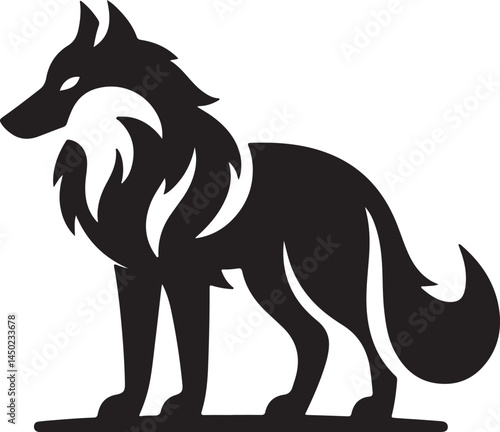 vector illustration of a wolf