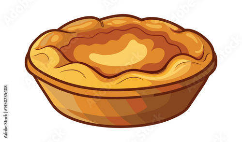 Delicious golden brown pastel de nata portuguese custard tart