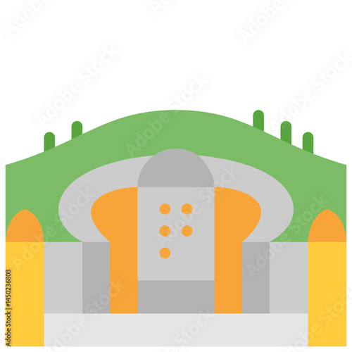 tomb flat icon