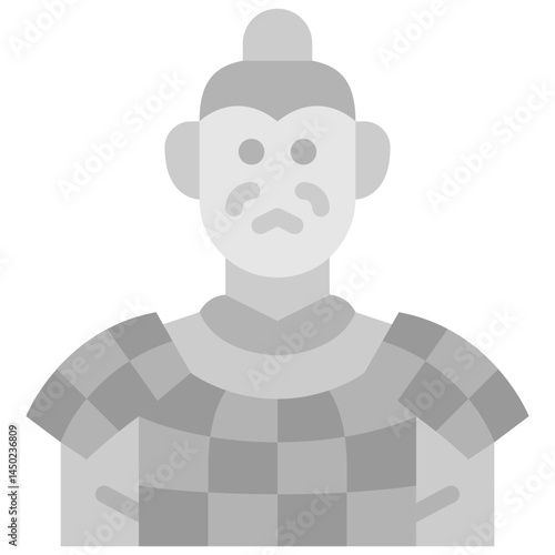 terracotta army flat icon