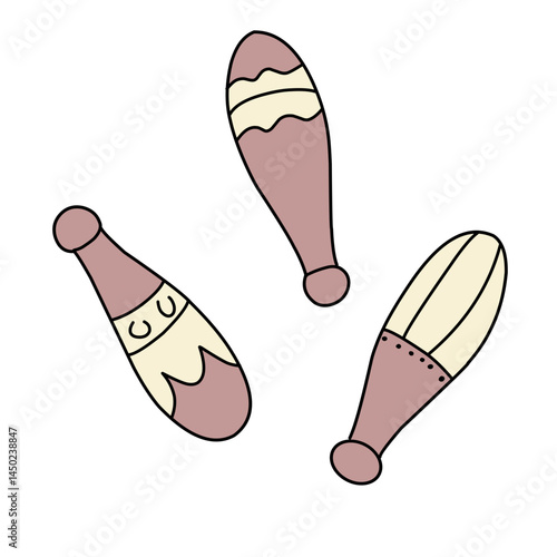 colored maracas vector illustration
