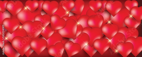 Abstract love background with heart shape balloon's, can be used in valentine poster, or any kind of advertisement banner, easily editable wallpaper, vector art illustration