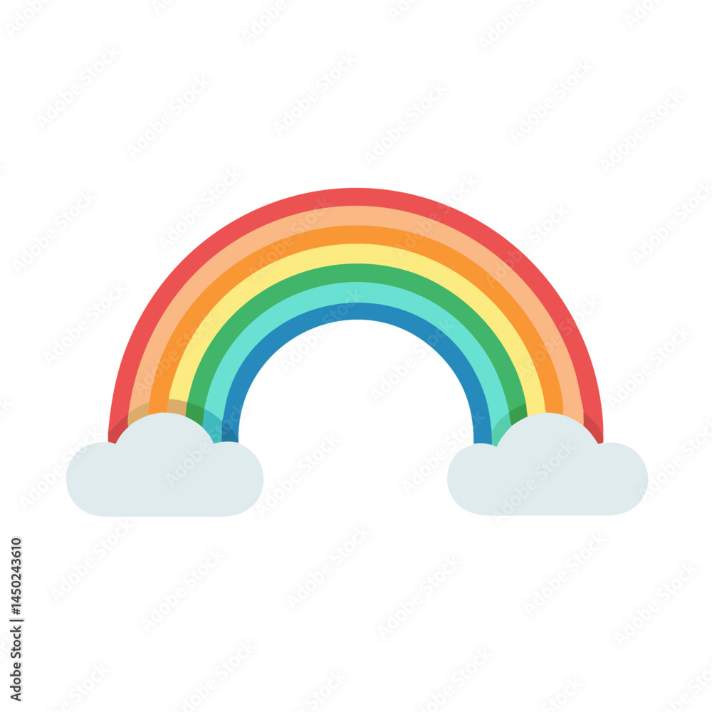 Rainbow icon representing International Children's Day Rainbow icon representing International Children's Day