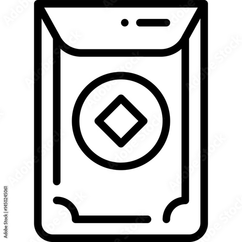 red envelope line icon