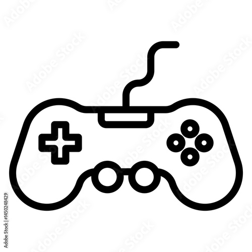 Game Console Vector Line Icon Design