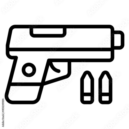 Weapon PickUp Vector Line Icon Design