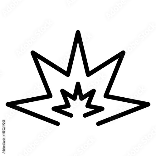 Explosion Vector Line Icon Design