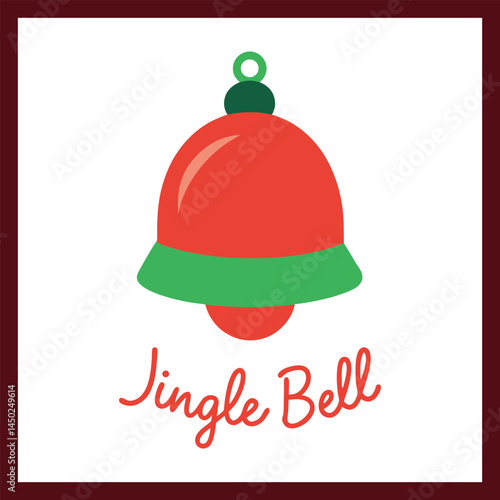 Christmas jingle bell vector illustration