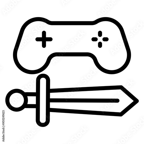 RPG (RolePlaying Game) Vector Line Icon Design