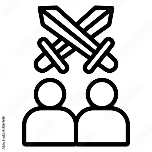 MOBA (Multiplayer Online Battle Arena) Vector Line Icon Design