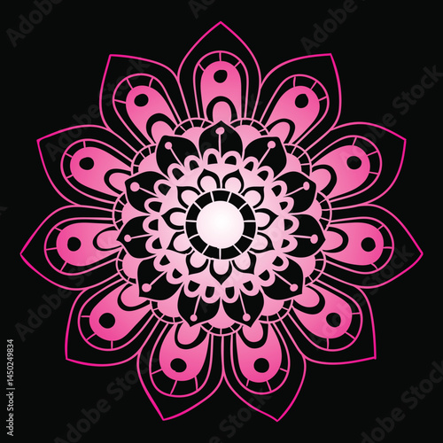 Abstract decorative luxury mandala on white background.eps