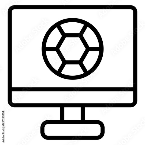 Online Match Vector Line Icon Design