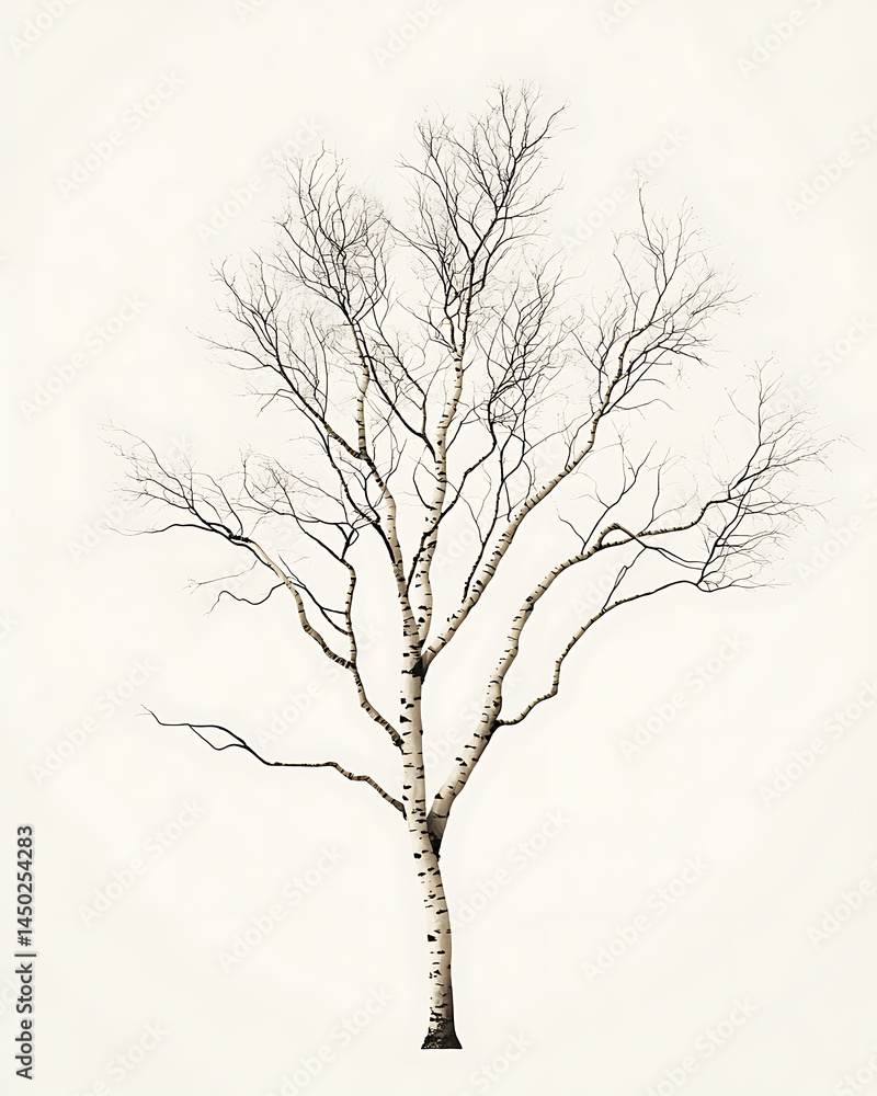 Obraz premium Highly detailed illustrations of various trees, leaves, grasses, and botanical elements, featuring realistic, minimalist, and abstract compositions on a white background.