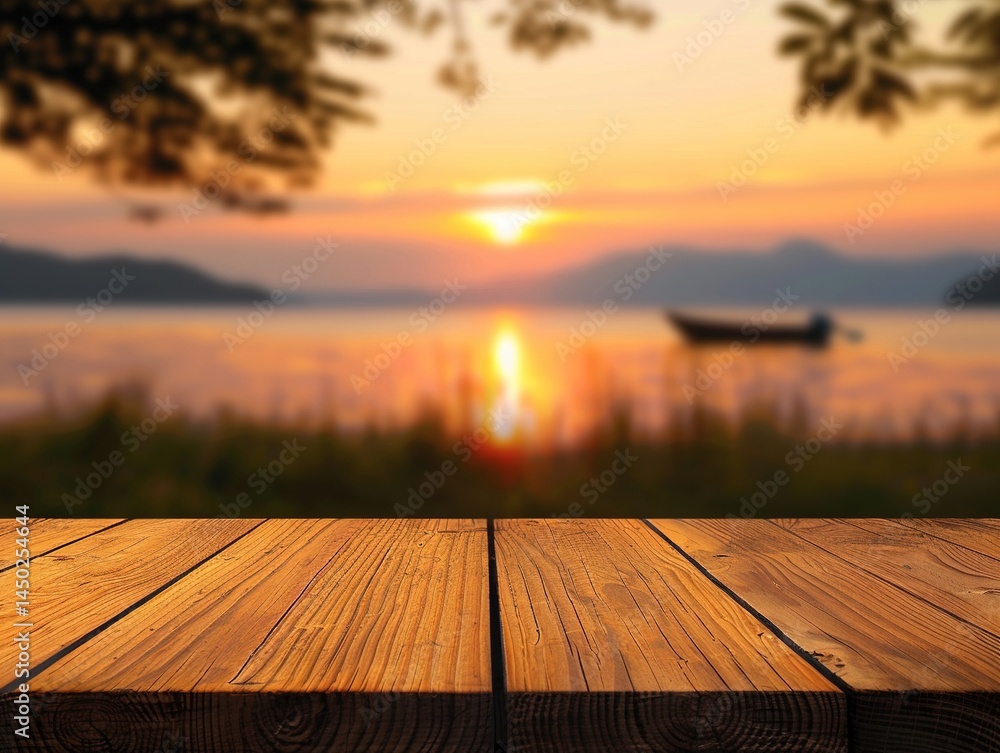 Rustic Wooden Table in Natural Setting Rustic Wooden Table in Natural Setting