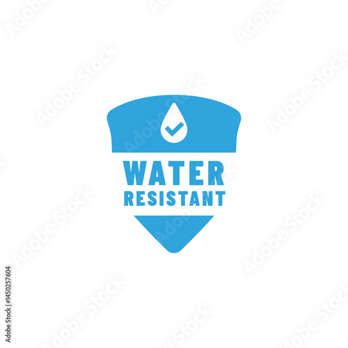 Waterproof icon, waterproof resistan, hydrophobic waterproof symbol.