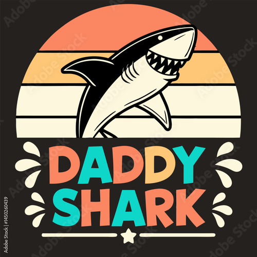 Cool Cartoon Shark Biting Surfboard – Funny Summer Vector Art.