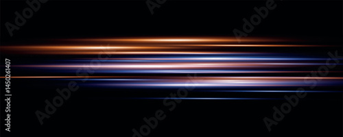 Glowing speed effect. Abstract rays of movement and speed.