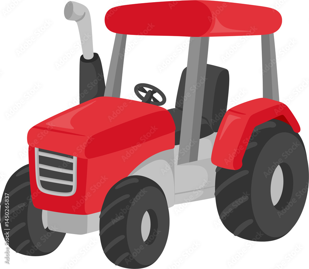 Fototapeta premium illustration tractor car