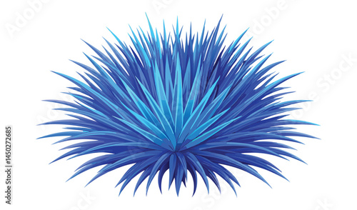 blue agave plant on white background clip art preview