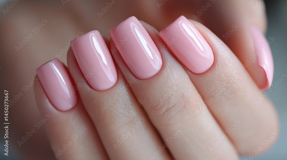Elegant summer manicure with beautiful gel polish finish on square nails for a chic look Elegant summer manicure with beautiful gel polish finish on square nails for a chic look