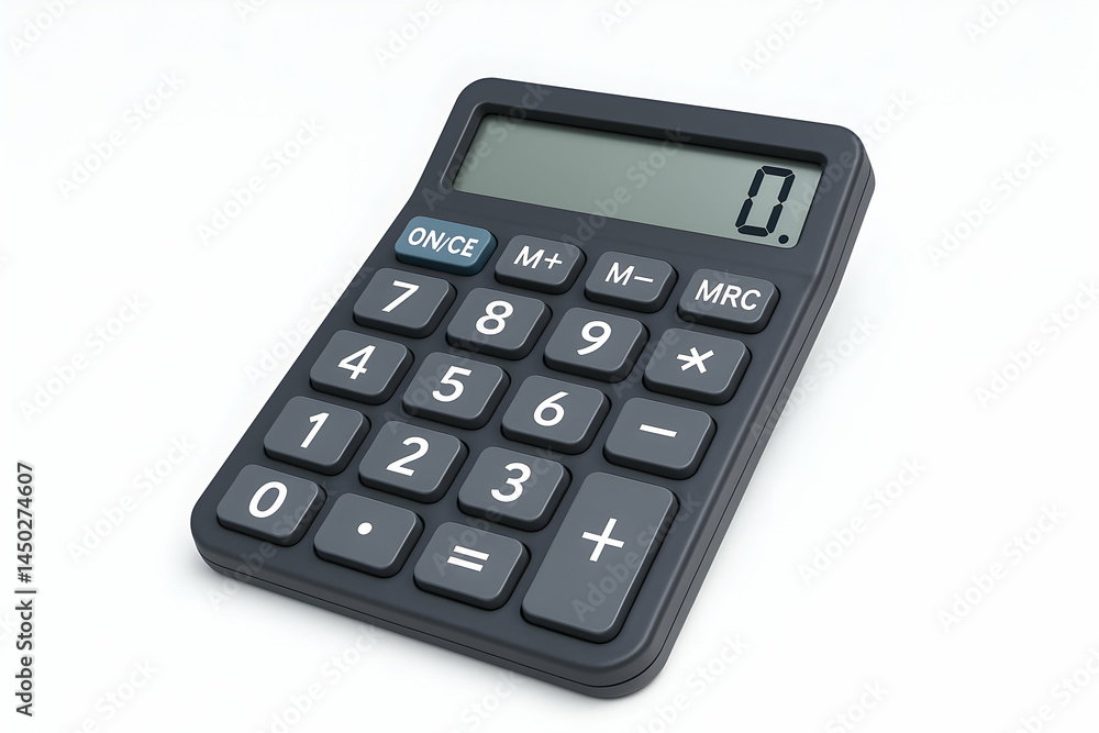 Modern calculator on a clean white background. Modern calculator on a clean white background.