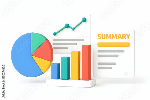 Modern data visualization with charts and graphs.